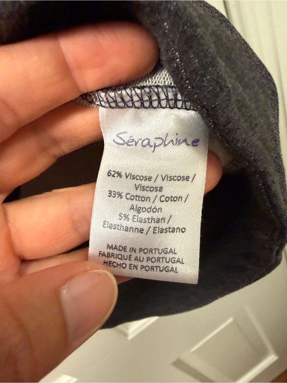 Seraphine maternity nursing cowl-neck sweatshirt charcoal grey size M - Picture 7 of 8